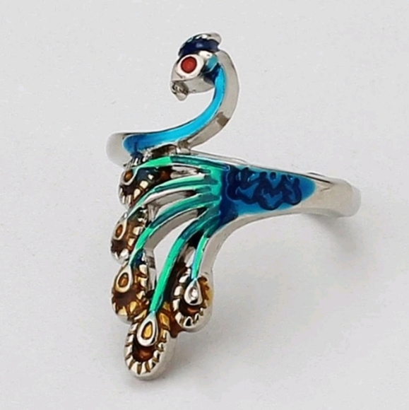 Peacock One Size Fits Most Ring - Picture 1 of 1